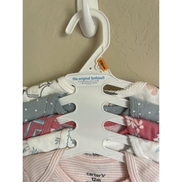 New! Carter's 5 Piece Short Sleeve Onesie Set 12M Floral Stripe Love the Sunshin - Picture 5 of 9